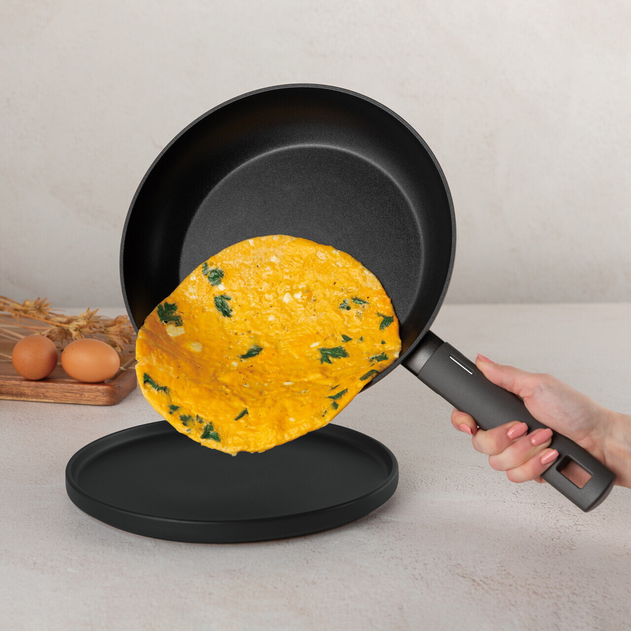 Tigaie Berlinger Haus, Anthracite, 28 cm, 2.4 L, aluminiu forjat, antracit mat - imagine 5