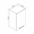 Dulap pentru bucatarie, Hanah Home, Minar, 45x72x37 cm, Alb / Antracit
