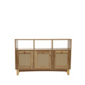 Comoda Notto, Homla, 110x35x72 cm, MDF/ratan, natur
