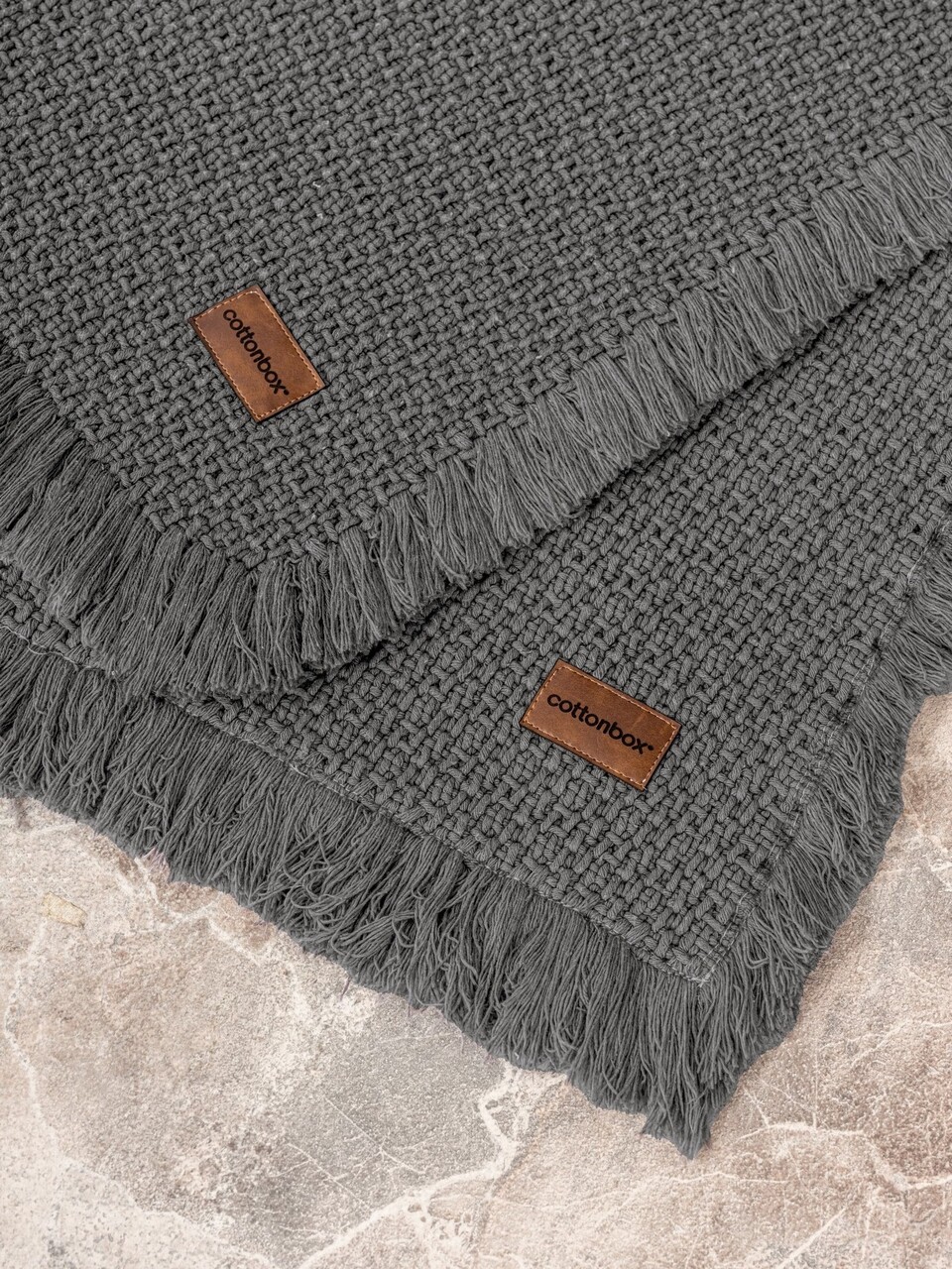 Set covorase de baie, Cotton Box, Bath Rug, Bumbac , Antracit - 1 | YEO