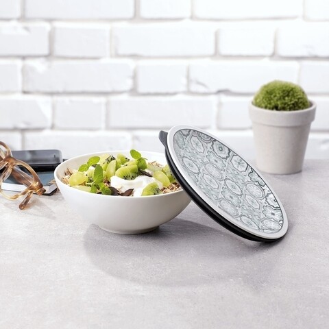 Bol cu capac pentru pranz, Villeroy & Boch, To Go Jade Dish M, inchidere etans, 350 ml, portelan premium/silicon 350