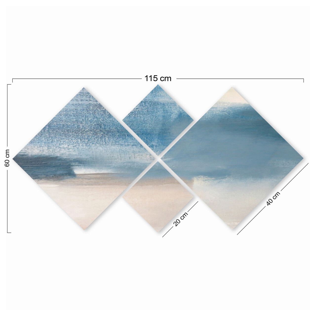 Set 4 tablouri decorative, 4MDF1053177428, MDF, Imprimat UV, Multicolor