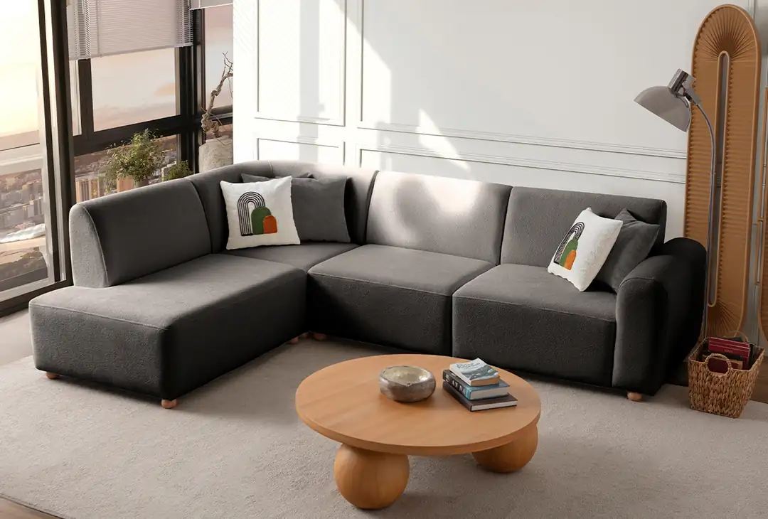 Coltar, Atelier del Sofa, 752EST1334, Frame: 70% HORNBEAM/30% MELAMINE COATED CHIPBOARD, Antracit