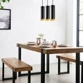 Lustra Sivani MR - 977, Opviq, 60 x 8 x 114 cm, 3 x E27, 40W, negru/galben