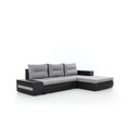 Coltar extensibil dreapta 4 locuri ELTAP, Ov51, Ottavio, 275x180x85 cm, lemn/poliester, gri deschis/negru