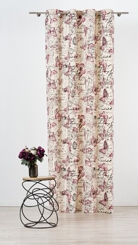 Draperie Mendola Interior, Clasique, 140x245 cm, bumbac/in, rosu