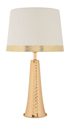 Lampa de masa Tower, Mauro Ferretti, 1 x E27, 40W, 30x54 cm, fier, auriu/alb