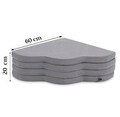 Perna universala copii Baby Pad, Bulut, 120x120x5 cm, Bumbac, Gri