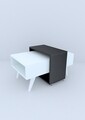 Masuta de cafea Raffline, 80x50x45 cm, PAL, alb/antracit