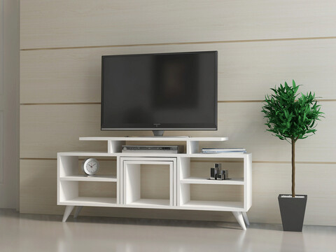 Comoda tv, decorotika, kutay, alb