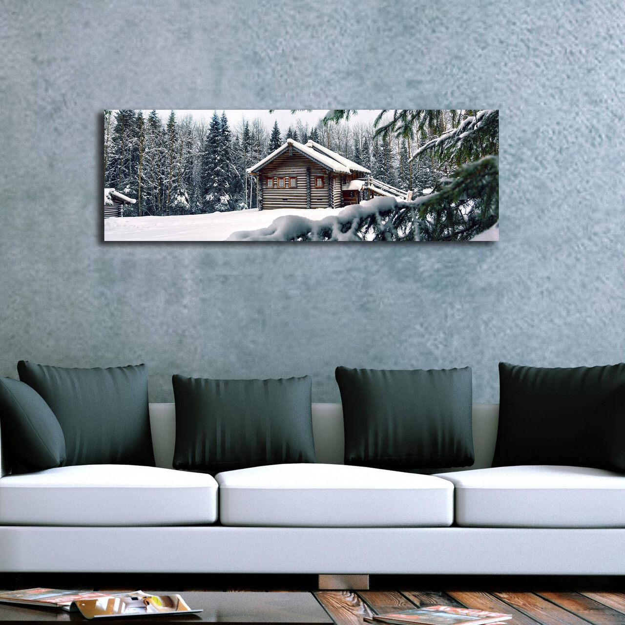 Tablou decorativ cu lumina LED, 3090DACT-34, 30 x 90 cm, Multicolor - view 2