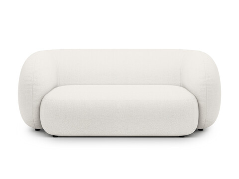 Canapea modulara 2 locuri, Kate, Micadoni, 183x99x76 cm, tesatura boucle, alb