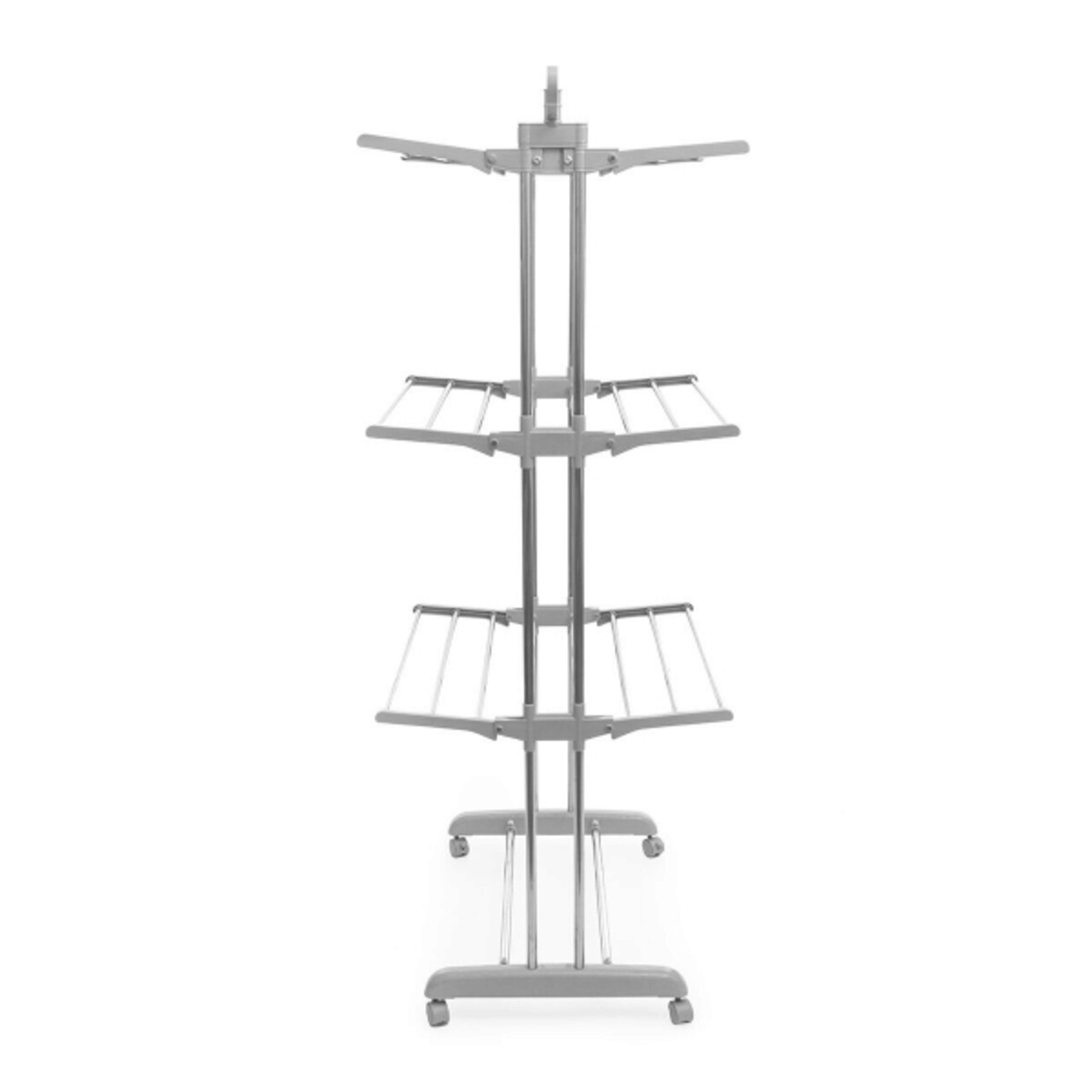 Uscator De Rufe Pliabil Vertical Cu Roti Folver, InnovaGoods, 24 Bare, 17 M Capacitate Uscare, 49-62 X 175 X 67 Cm