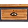 Consola cu 3 sertare Creaciones Meng, 110x5x42x76.5 cm, fier/lemn de brad