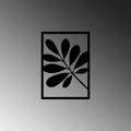 Decoratiune de perete, Leaf 2, Metal, 30 x 42 cm, Negru