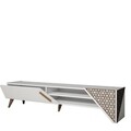 Comoda TV, Hommy Craft, Beril 2, 180x37x40 cm, PAL, Alb