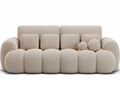 Canapea extensibila 3 locuri ELTAP, Cotonn, 256x119x105 cm, lemn/poliester, bej