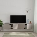 Comoda TV, Decortie, Spark, 180 x 35 x 35.6 cm, pal melaminat, mocha