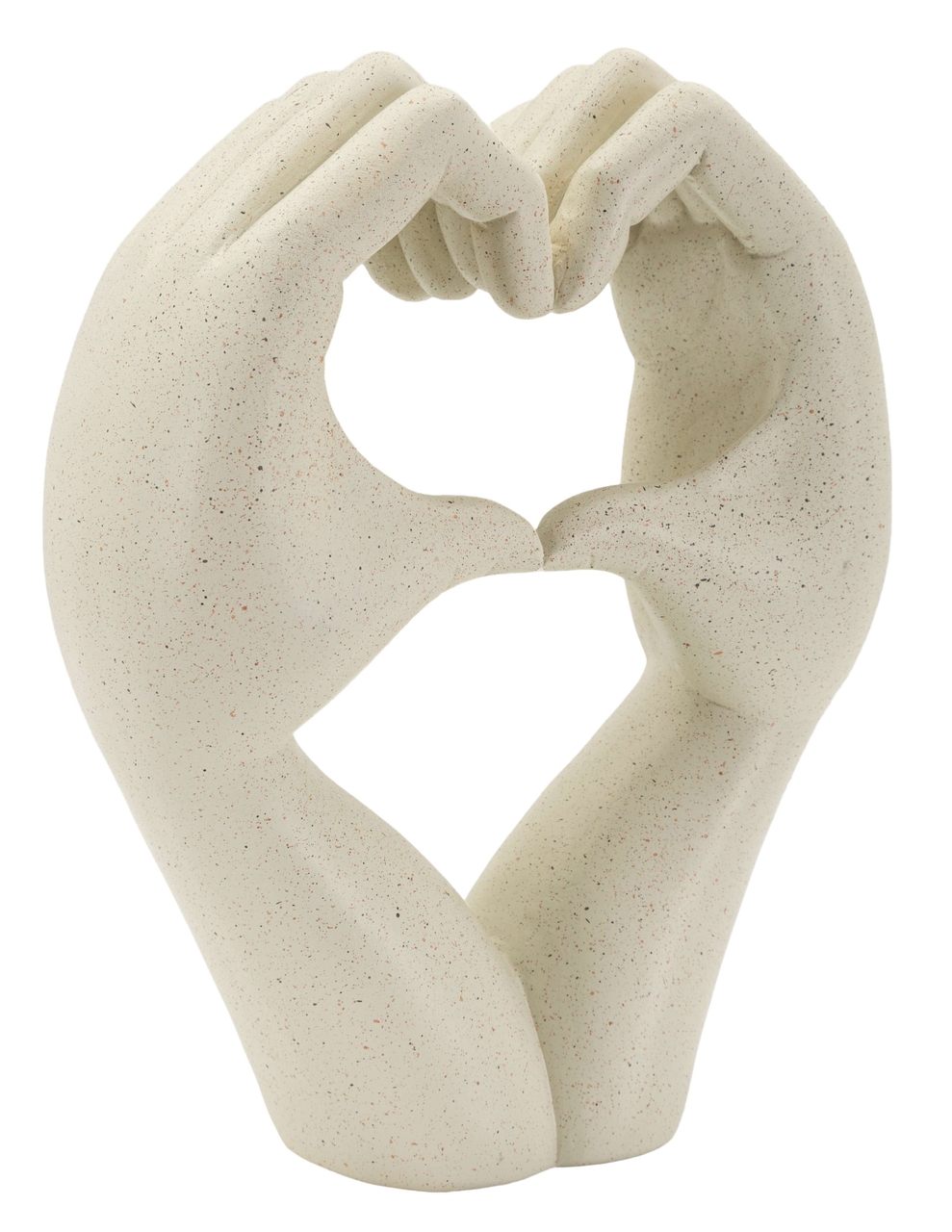 Figurina /sculptura decorativa Love Stons, Mauro Ferretti, 16.5x7x20 cm, polirasina, crem