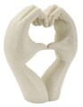 Figurina /sculptura decorativa Love Stons, Mauro Ferretti, 16.5x7x20 cm, polirasina, crem