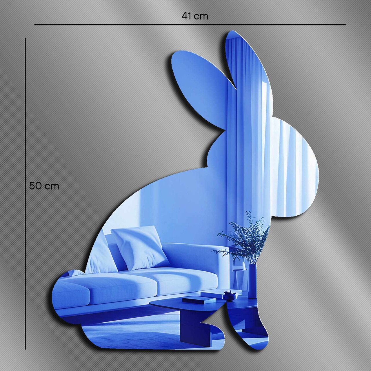 Oglinda decorativa, EAS001BLUE, Partea de jos: 100% EVA (Grosime: 10 mm), Albastru - view 4