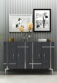 120x80x29.6 cm, Antracit;Argintiu