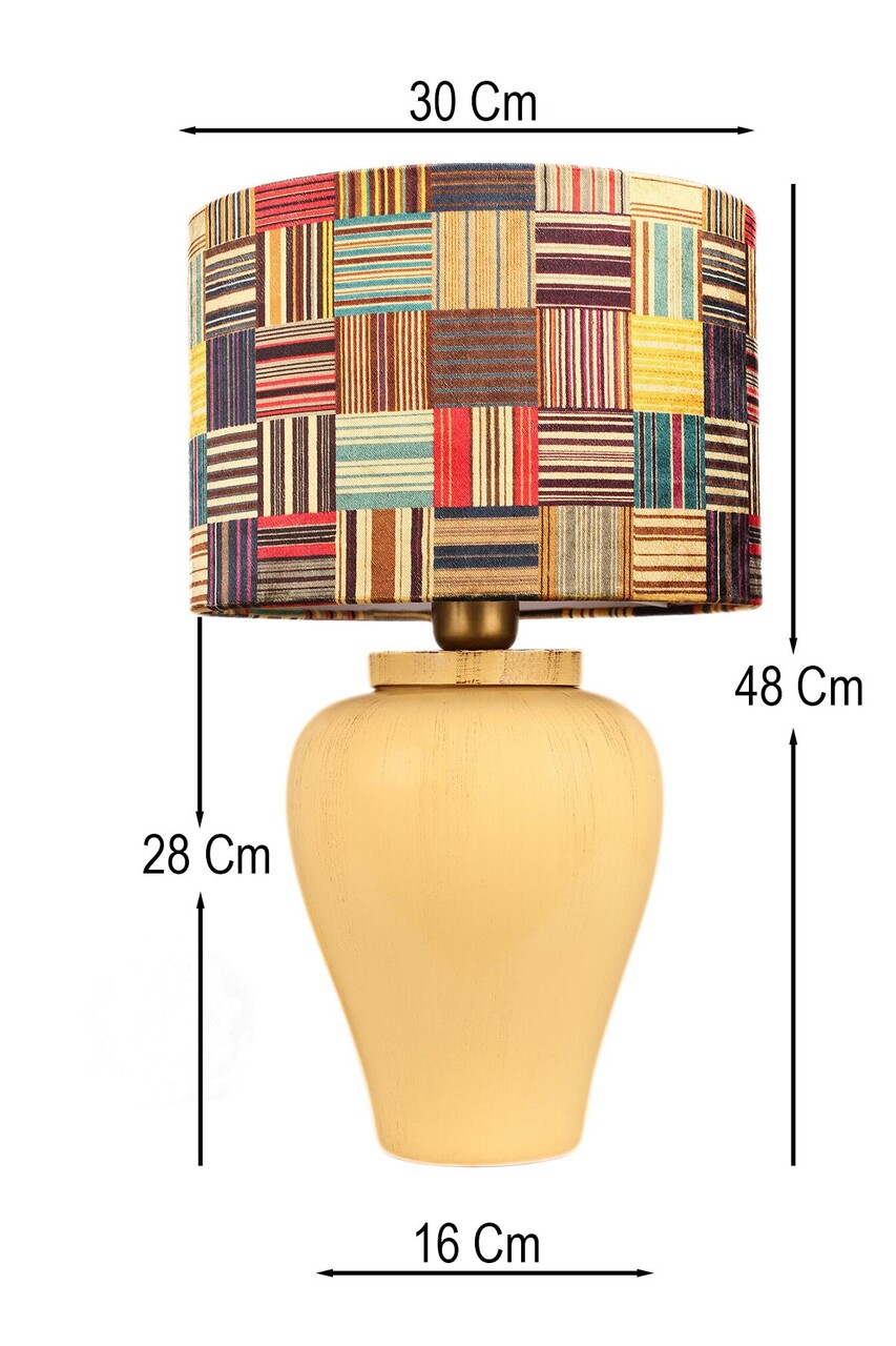 Lampa de masa, Opviq, 687HMY2475, Multicolor - imagine 2
