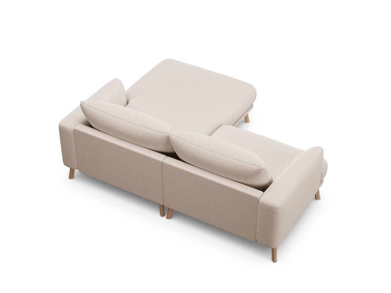 Coltar dreapta 3 locuri, Naomi, Micadoni Home, 200x170x75 cm, tesatura structurata, bej — imaginea 4