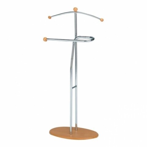 Cuier Elo, din lemn de fag si metal cromat, 46x30x110 cm