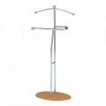 Cuier Elo, din lemn de fag si metal cromat, 46x30x110 cm