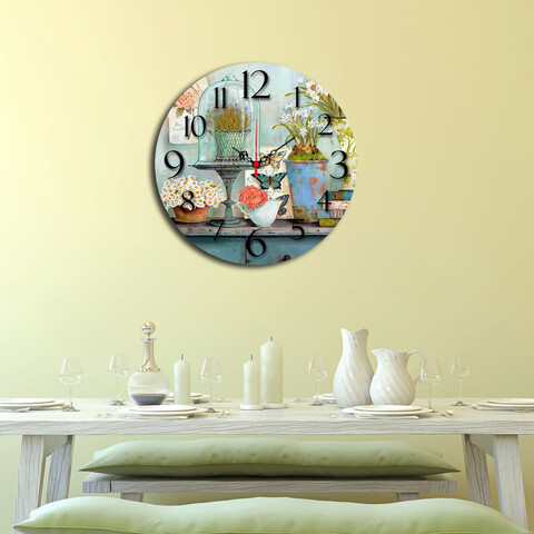 Ceas de perete, ms-15, mdf, ø40 cm, multicolor