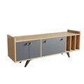 Comoda TV, Mod Design, Maribor, 150x40x62 cm, Antracit / Stejar