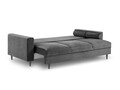 Canapea extensibila, Camellia, Mazzini Sofas, 3 locuri, cu lada de depozitare, 220x100x92 cm, catifea, gri deschis