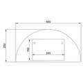 Aplica de perete cu raft Shelfie, Maison in Design, 50 cm, 1 x E27, 100W, albastru