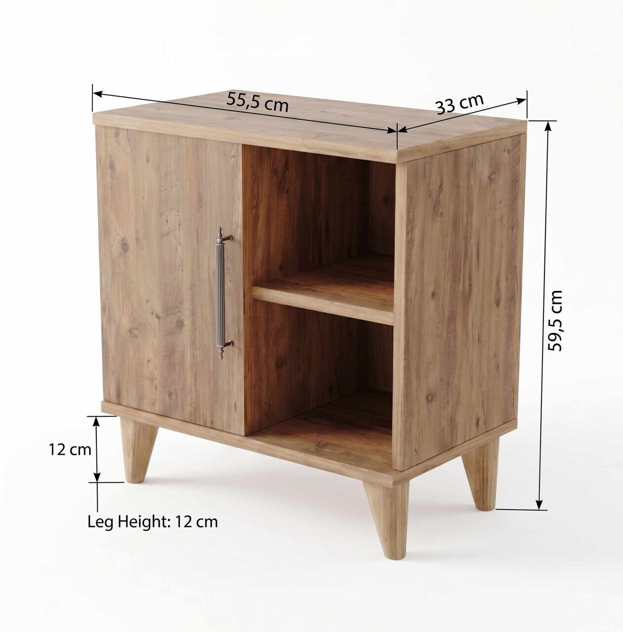 Noptiera, Hanah Home, Rose, 55.5x59.5x33 cm, Maro — imaginea 6