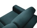Coltar extensibil reversibil 4 locuri, Moghan, Micadoni Home, BL, 241x145x88 cm, catifea, albastru petrol
