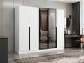 Dulap pentru haine, Hanah Home, Nisa, 225x210x52 cm, Alb