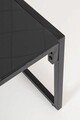 Set mobilier de gradina 4 piese Ilda, Bizzotto, otel/textilena 2x1/sticla temperata, gri