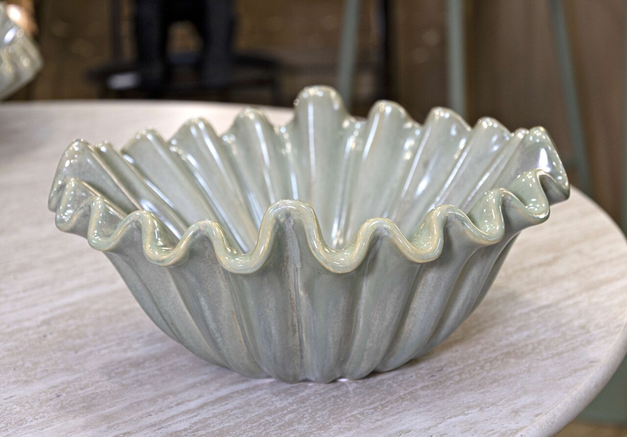Vas decorativ Venice, Mauro Ferretti, 33x14.5 cm, ceramica, verde - 2 | YEO