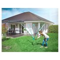 Uscator rotativ Leifheit, Linomatic 500 Easy, 50 m capacitate de uscare, aluminiu/plastic, argintiu/turcoaz
