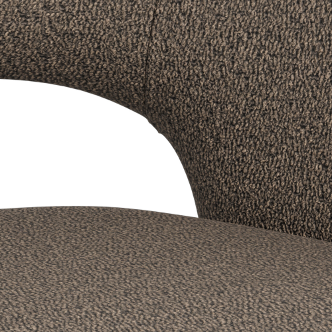Scaun Tori, Actona, 64.5x56.5x80 cm, tesatura Boucle/otel, grej - view 8
