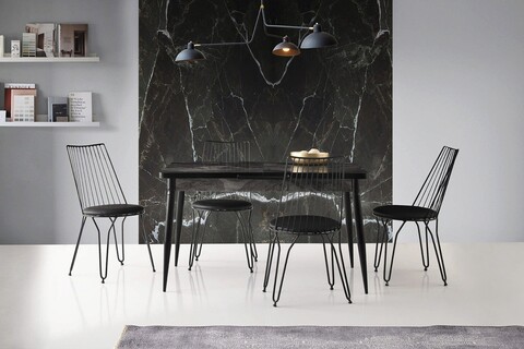 Masa, nmobb , metal otomatik 1173, 130+30x79x80 cm, pal, negru