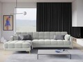 Coltar stanga 5 locuri, Mamaia, Micadoni Home, GL, 293x185x75 cm, catifea, argintiu