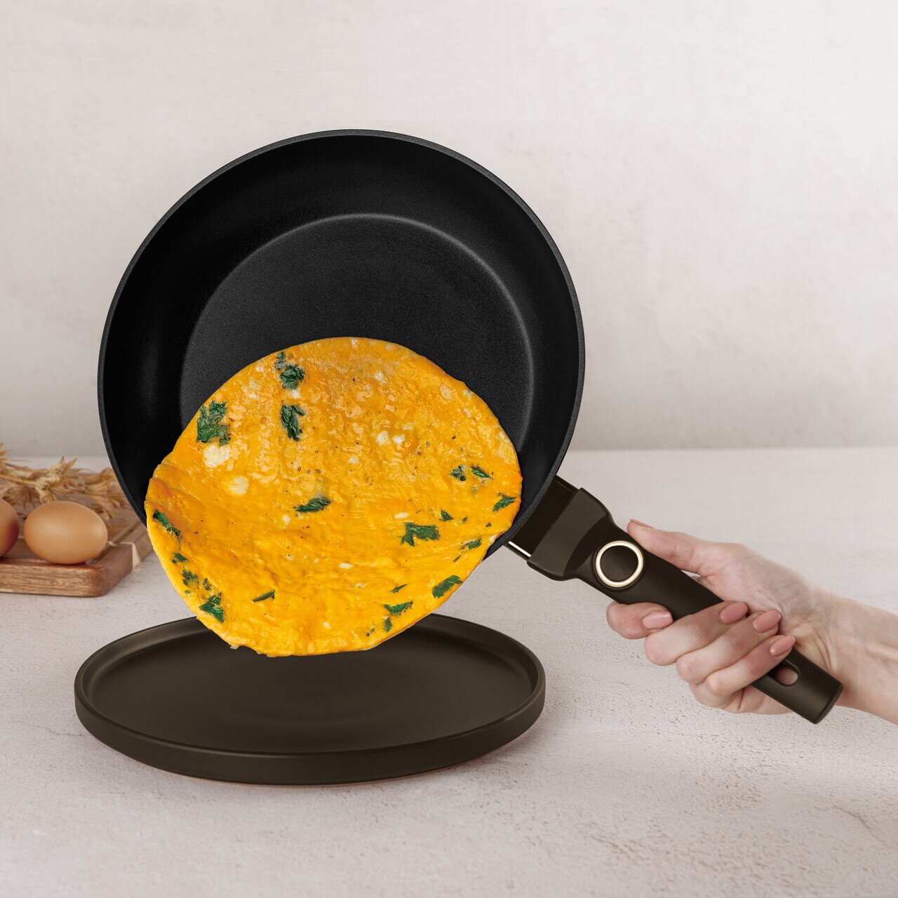 Tigaie Berlinger Haus, Primal Gloss, 28 cm, 2.4 L, aluminiu forjat, negru - imagine 11