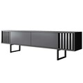 Comoda TV, Bexley, Chrome Line, Antracit / Negru