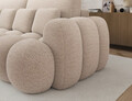 Canapea extensibila 3 locuri ELTAP, Cotonn, 256x119x105 cm, lemn/poliester, bej deschis