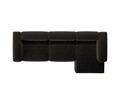 Coltar dreapta 4 locuri, Bergamo, Cosmopolitan Design, 344x152x70 cm, tesatura structurata, negru