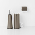 Set accesorii pentru baie 3 piese, Brabantia, Balance Platinum, otel, gri inchis