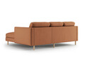 Coltar dreapta 3 locuri, Eden, Micadoni, 223x150x90 cm, catifea, miere