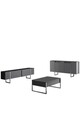 Set mobilier living, Bexley, Luxe, Antracit / Argintiu